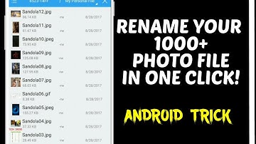 Android Trick || How To Rename Your Many File Photo In One Click || Easily