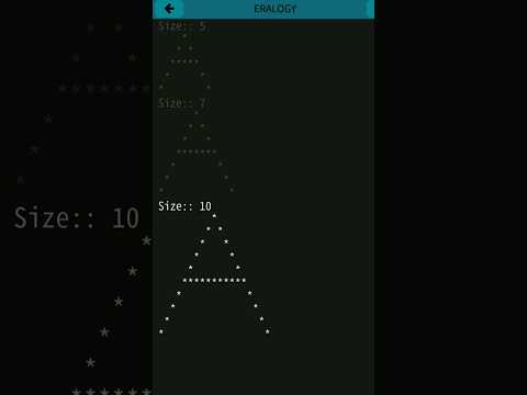 Print Pattern A in c language | c programming | #c #pattern #code  #problem @Eralogy