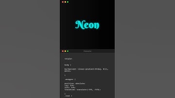 CSS Neon Flicker Text Effect #shorts