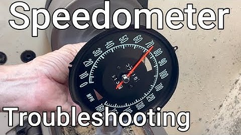 Trouble Shooting the Speedometer on my 71 C3 Corvette
