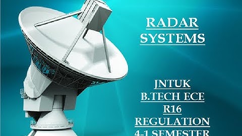 #JNTUK BTECH ECE 4-1 SEM #RADAR #SYSTEMS DEFINITION, FUNC,APPLICATIONS  #ComputerTechies_Rstvarthi