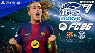 Barcelona vs Costa Adeje Tenerife - Liga F 2025 Full Match Highlights | FC 26 PS5™