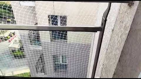 installation HDPE white net 24 ply Bird net 9810704785#birdnet #birdnetting #balconynet #kabotar