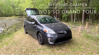 Prius Living Full Camper Tour (with toilet and running water)