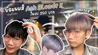 ย้อมผมสีเทา Ash Blonde(ควันบุหรี่นิดๆ) เกร๋ๆ รับปิดเทอมในงบ 250 บาท!! | Dyed My Hair | Prem Sident