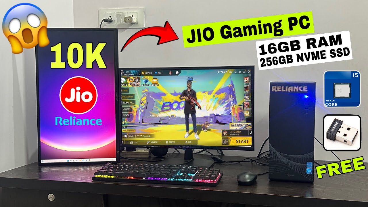 ⚡️ Reliance Jio Gaming PC unboxing & review | Cheapest under 10K? | i5 ...