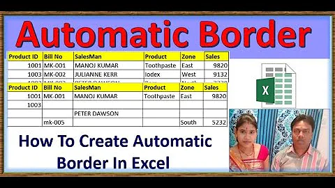 How To Create Automatic Border In Excel | how to create dynamic border in excel without vba