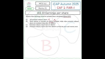 ICAP herfst 2025 | MCQ (iv) | CAF 1: FAR-I (SM282) #onderwijs #examen