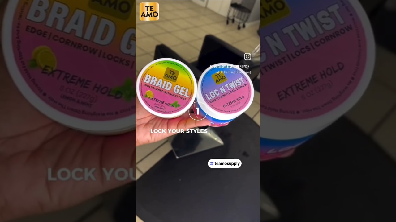 LOC N TWIST Braiding Gel - EXTREME HOLD 16 oz (Braids, Edges, Locks, Twist) 