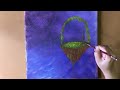 How To Paint Piece Of Heaven | Acrylic Painting For Beginners | Relaxing Art ASMR