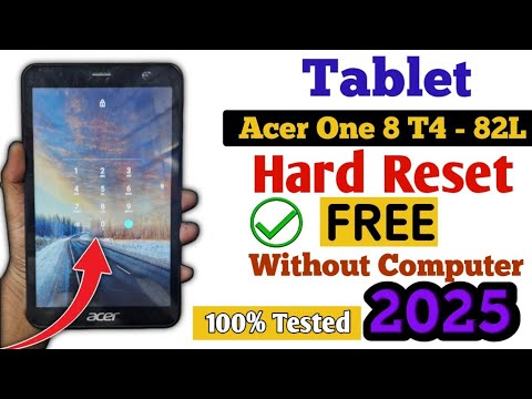 ACER TABLET HARD RESET || Acer One 8 T4 82L  PATTERN UNLOCK | Pin Unlock 100% Working METHOD ||