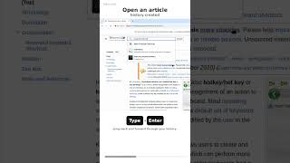 Alt+Left goes back a page (no mouse needed)