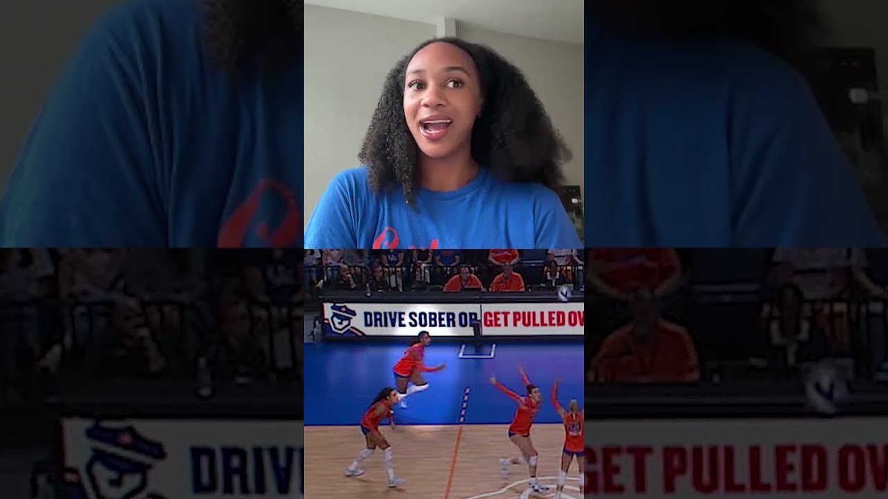 Florida's Kamryn Chaney breaks down film from win over Kentucky 🐊🏐 #shorts