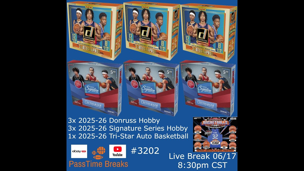 06/17 - 2025-26 DONRUSS SIGNATURE SERIES BASKETBALL 6x Hobby Box