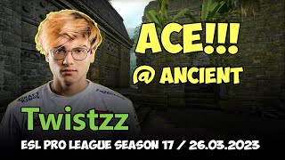 🔥 FaZe Twistzz AWESOME ACE vs Cloud9 (ancient) @ ESL Pro League Season 17 Grand final / CSGO POV