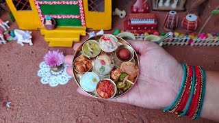 Miniature New Year Special Thali  Veg Thali Recipe | Rini's Miniature |