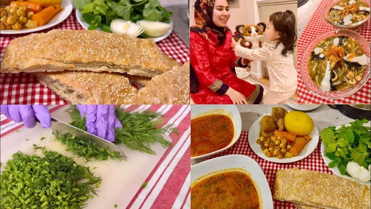 آشپزی آرام در شب های سرد زمستانی وشوربای داغ وطنی و آش سبزی  🇦🇫🇸🇪😋  #اروپا #سوئد #food 