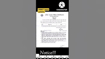 #lnmu #latestnews #exam