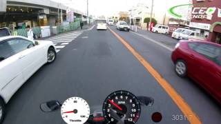 Honda CBR125R - Fuelino Proto3 - video overlay with RaceRender3