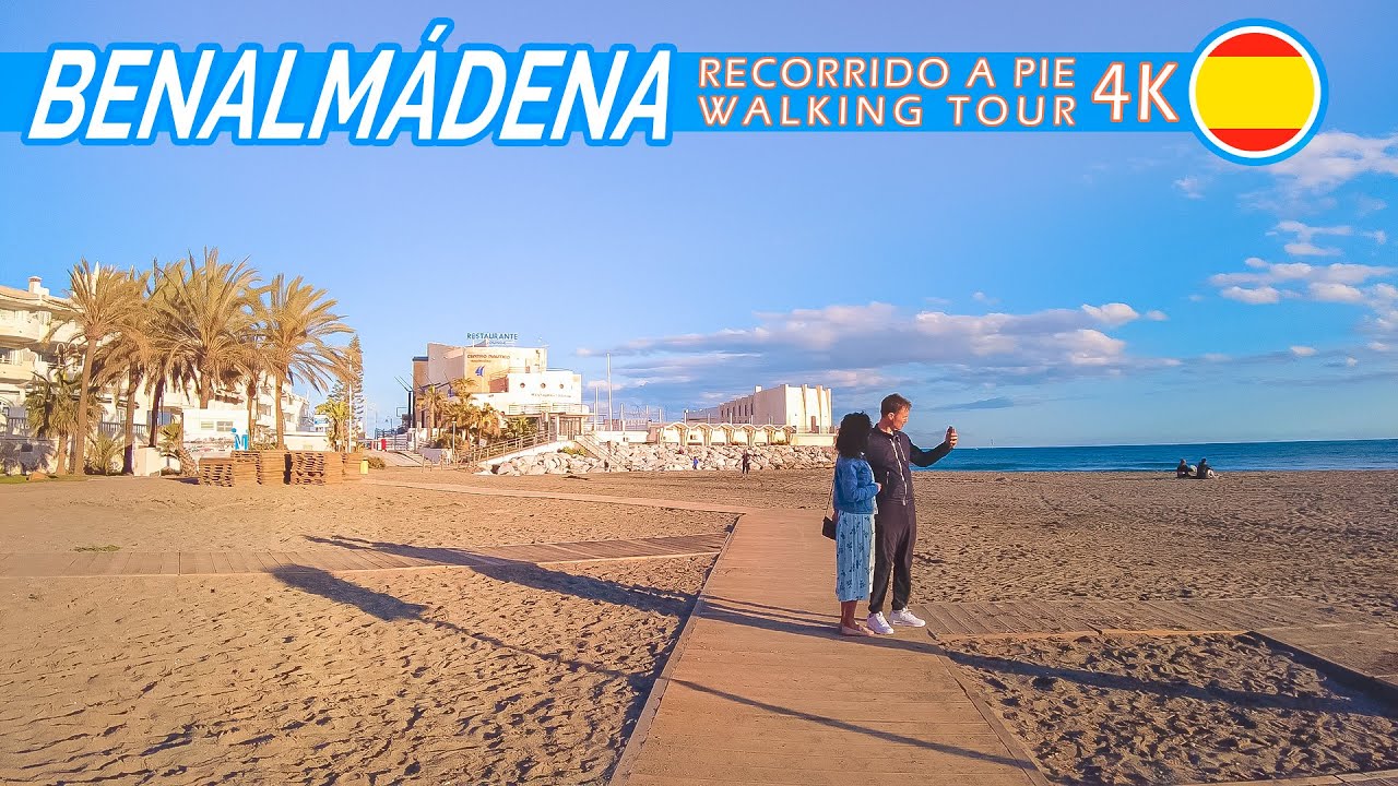 BENALMÁDENA COSTA | del Castillo Bil-Bil a La Carihuela | Recorrido a pie con sonido ambiente 4K #1