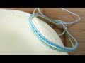 刺繍糸3本で作る縦ストライプのミサンガ