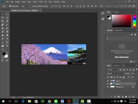 ซ้อนภาพ ai  2022 New  สอน photoshop วิธีรวมรูป 2 รูป ให้สมูทเข้าหากัน