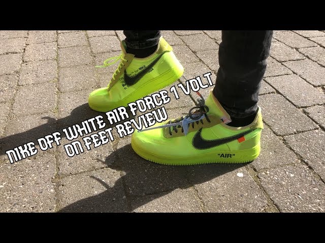 NIKE OFF WHITE AIR FORCE 1 VOLT REVIEW + ON FEET & SIZING 