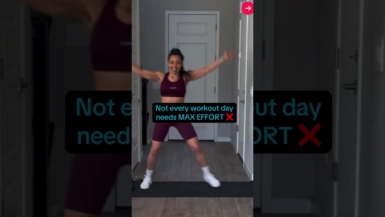 Not every workout day needs max effort 💛