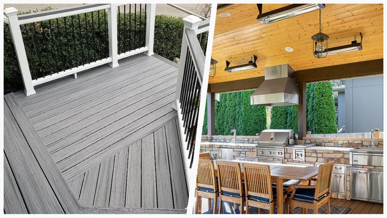 75 Large Gray Deck Design ☆ - YouTube