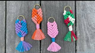 Make a Mystic Mermaid Tail - easy macrame fish tail keychain for beginners