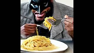 Will Smith eats spaghetti dressed as Batman
