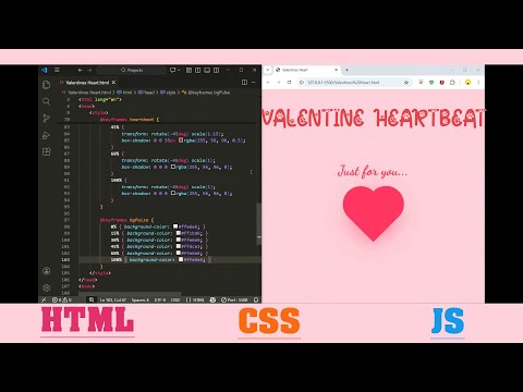 Create a Valentine Heartbeat Animation Tutorial ❤️ | HTML | CSS 😍