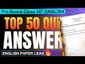 MP Board Class 10 English 📚| Top 50 Most Expected Questions for Pre-Boards Exam 2026 🔥| Ashish Sir