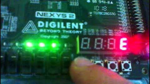 Contador Binário e Display de 7 segmentos - Placa Digilent NEXYS2