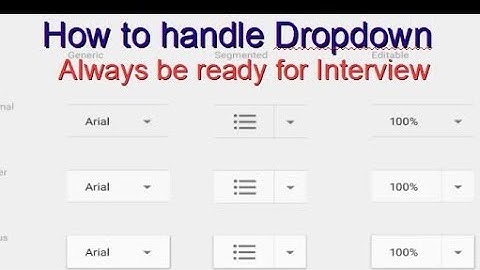 Selenium Web Driver: How to Handle Drop Down