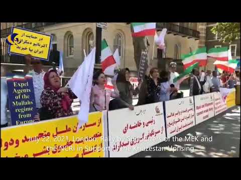 July 22, 2021, London Rally by Supporters of the MEK in Support of the Khuzestan Uprising