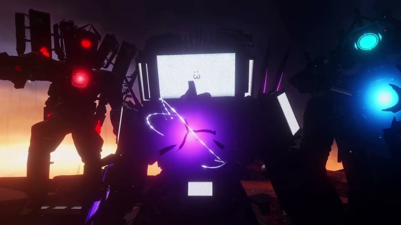 Titan Trio Aura Farm - Utcm, Utsm and Uttvm | Animated Poster