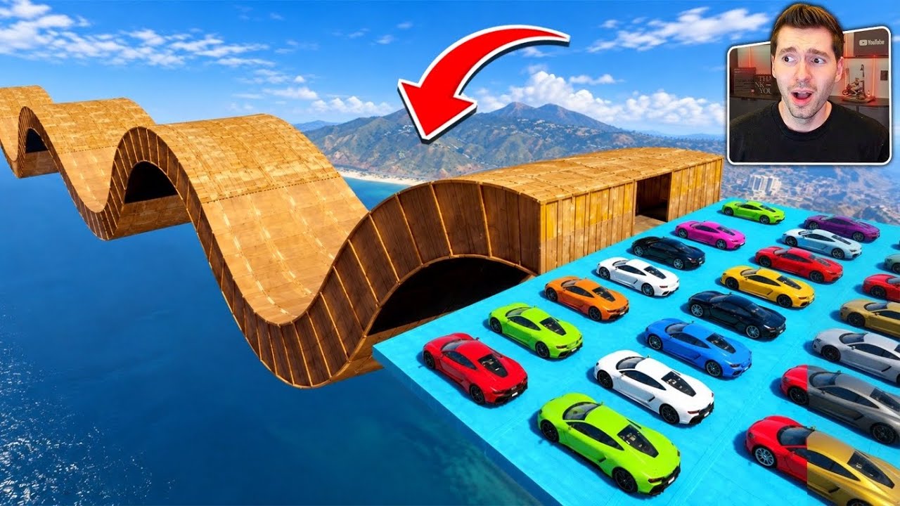 GTA V Online: túnel! CORRIDA com o TÚNEL ONDULADO GIGANTE!