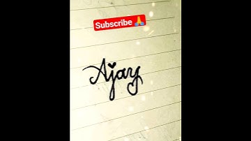 Ajay #name #handwriting #cursive #calligraphy #shorts
