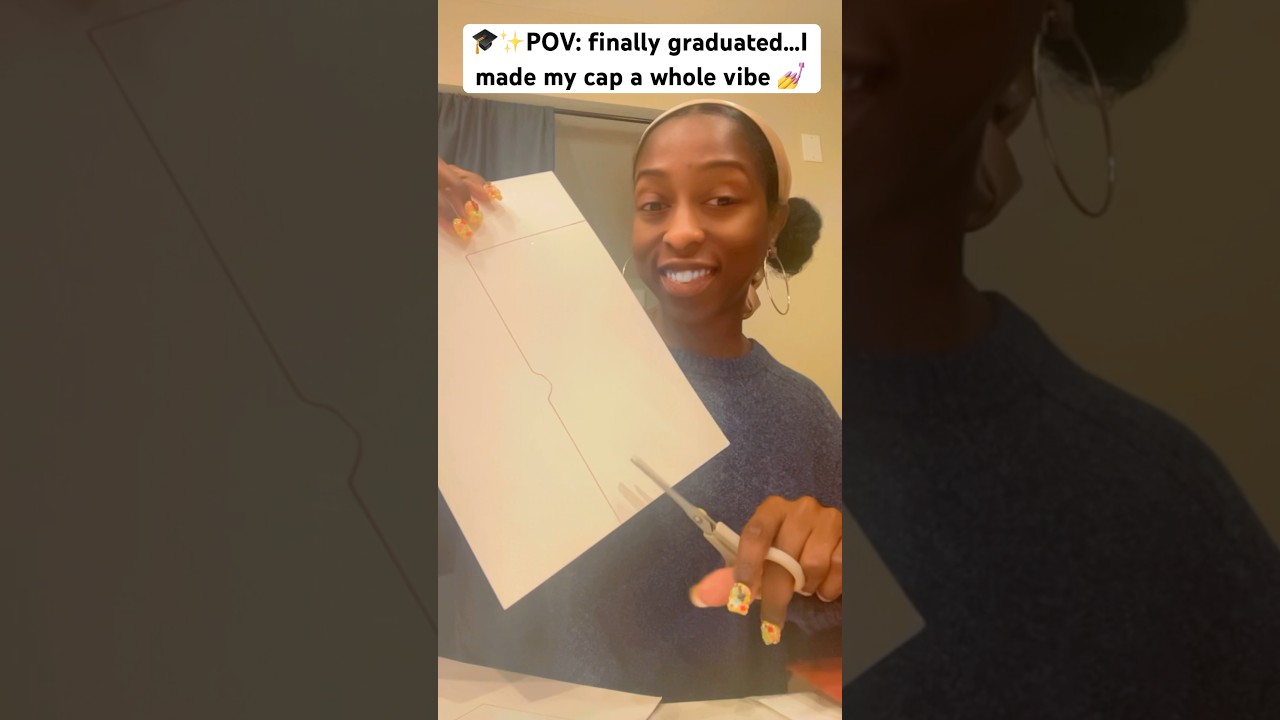 🎓✨ POV: I finally graduated… but of course I had to make the cap a whole vibe 💅🔥  
