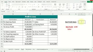 Net profit ratio calculation in excel - Profitability ratio | Excel for Finance Professionals