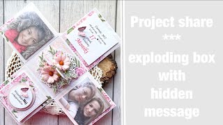 Exploding box with a hidden message #altairart #skarbnicapomysłów #explodingbox