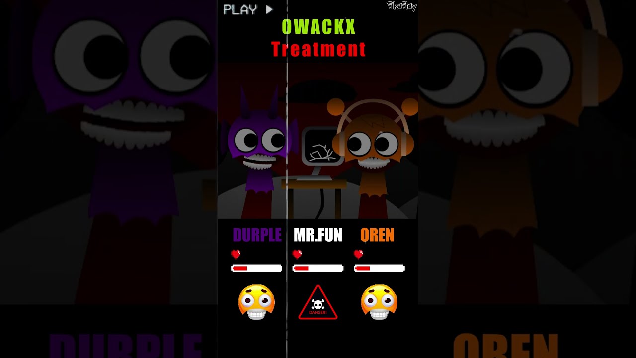 HP Bar Status Emoji DURPLE MR FUN OREN In Treatment Mods Sprunki Incredibox