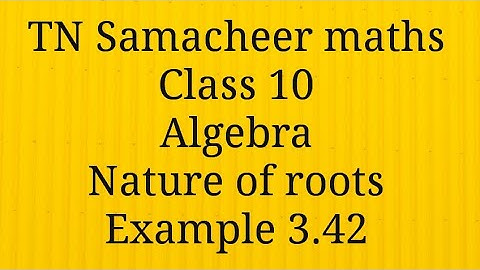 Example 3.42 Algebra Class 9 Tamilnadu Samacheer maths Nithyaganesh Maths