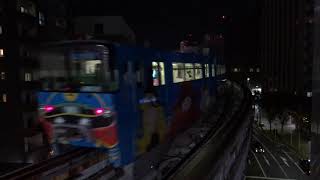 北九州モノレール旦過駅 1000形銀河鉄道999ラッピング車発車　2018.11.18