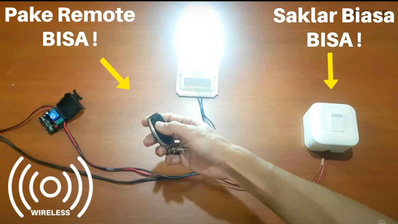 ON OFF Lampu dengan REMOTE tanpa Menonaktifkan SAKLAR BIASA - YouTube