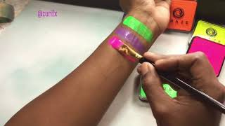 Neon  Krazefx Face paint swatches by zurifx