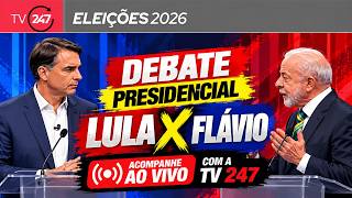 Debate presidencial - Lula x Flávio: acompanhe ao vivo com a TV 247 (23.10.26)