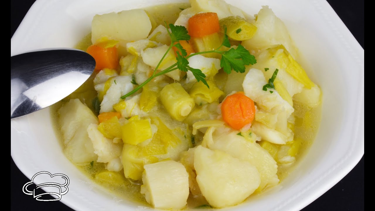 Recetas para cuaresma, purrusalda con bacalao Giraldo