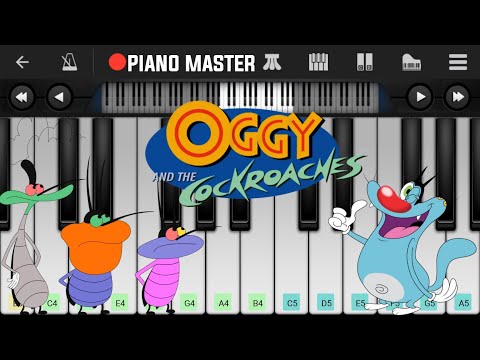 Oggy And The Cockroaches Title Theme Song Piano Tutorial